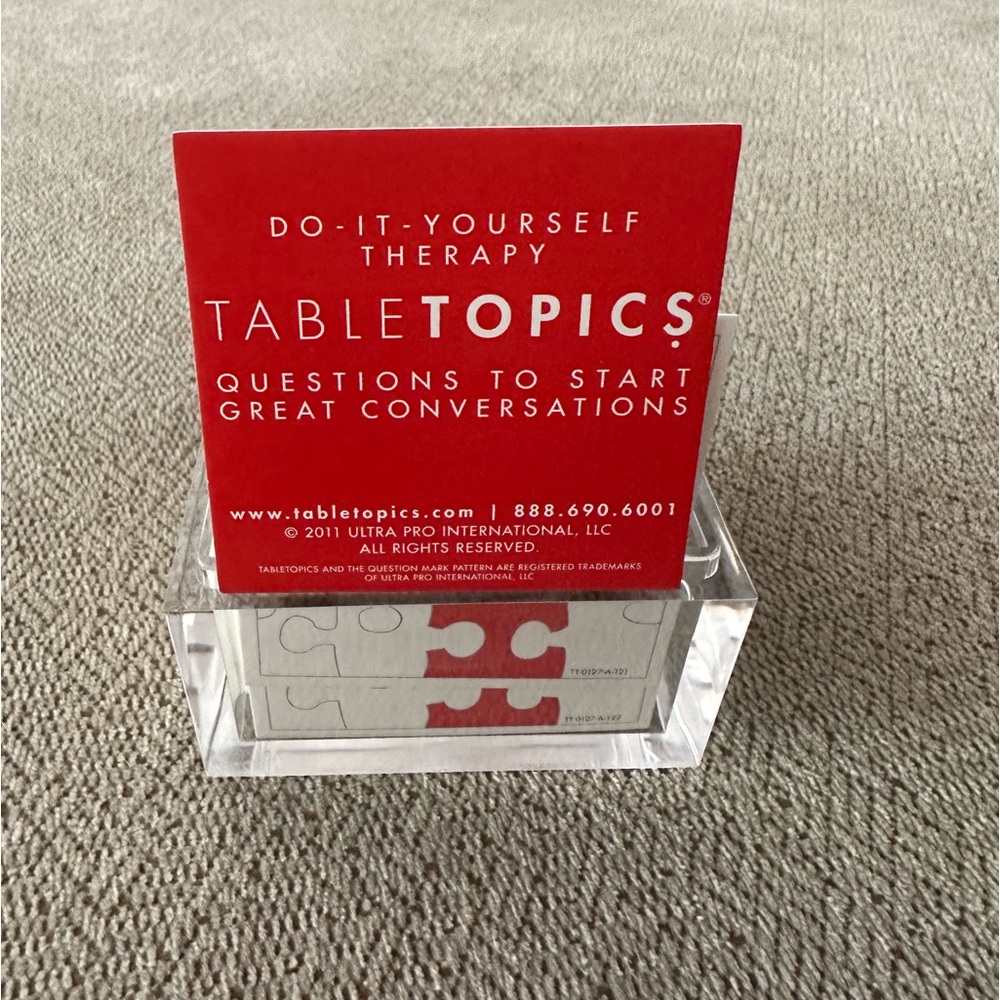 Table Topics Do-It-Yourself Therapy